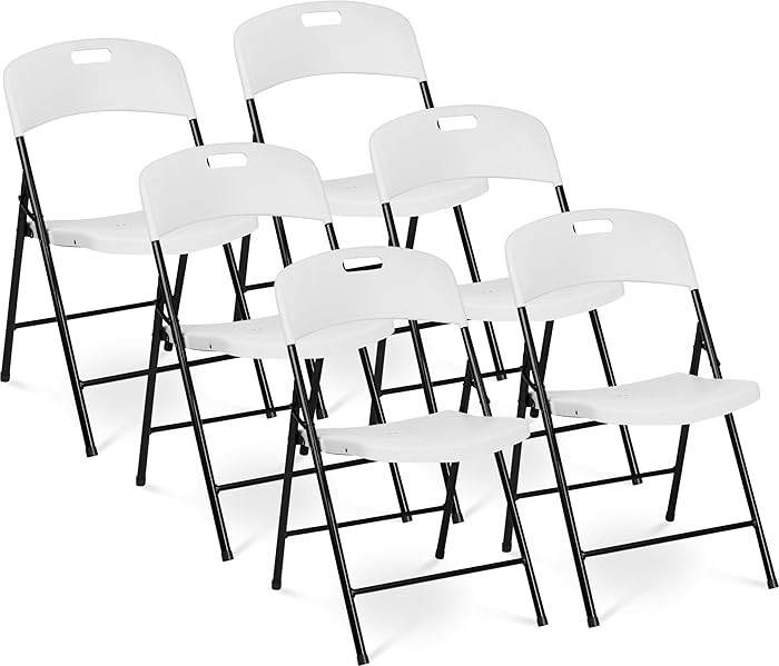 Oline Folding Chair, Indoor Outdoor Plastic Commercial Stackable Foldable Guest Chairs for Events... | Amazon (US)