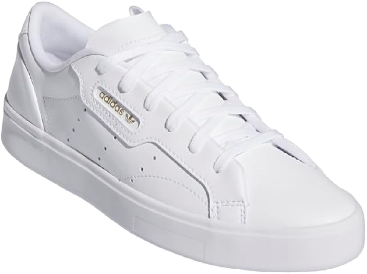 adidas Womens Sleek Lace Up Sneakers Shoes Casual - White | Amazon (US)