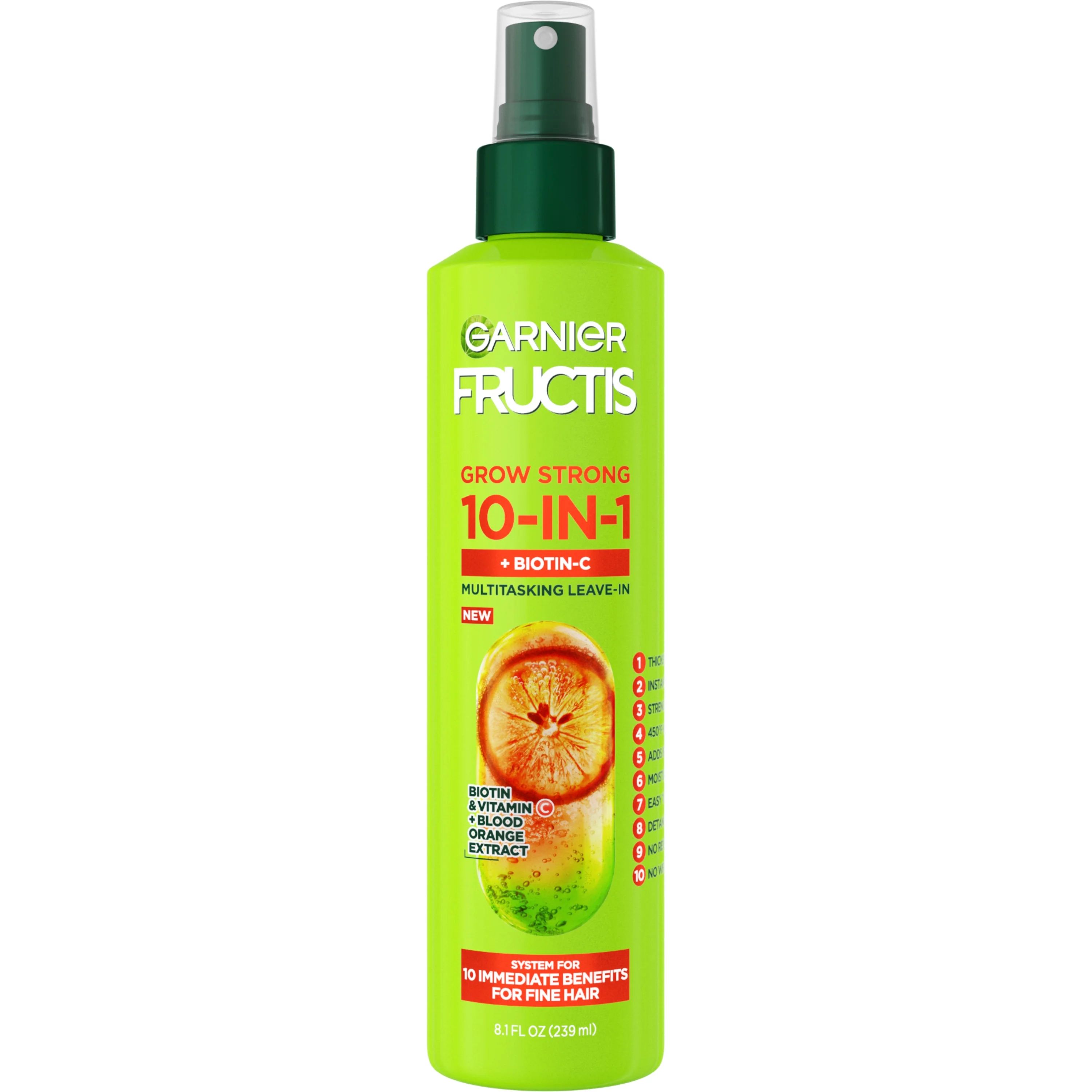 Garnier Fructis Grow Strong 10 in 1 Hairspray with Biotin, 8.1 fl oz | Walmart (US)