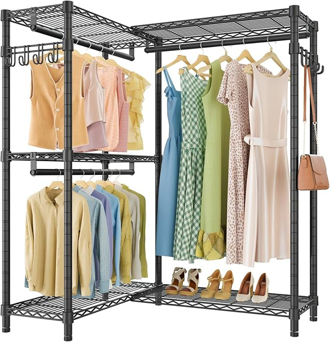VIPEK L4 Garment Rack L Shaped Clothes Rack for Corner, Freestanding Portable Wardrobe Closet Hea... | Amazon (US)