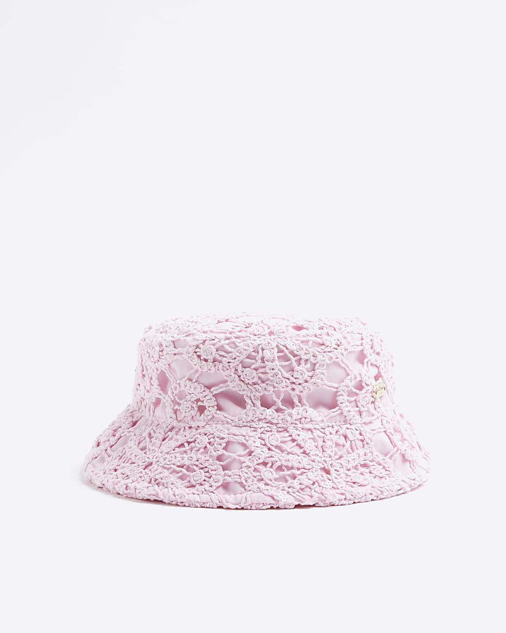 Mini Girls Pink Crochet Bucket Hat | River Island UK & IE