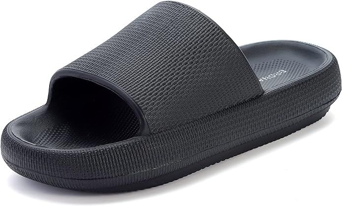 BRONAX Pillow Slippers for Women and Men | House Slides Shower Sandals | Cushioned Thick Sole | Amazon (US)