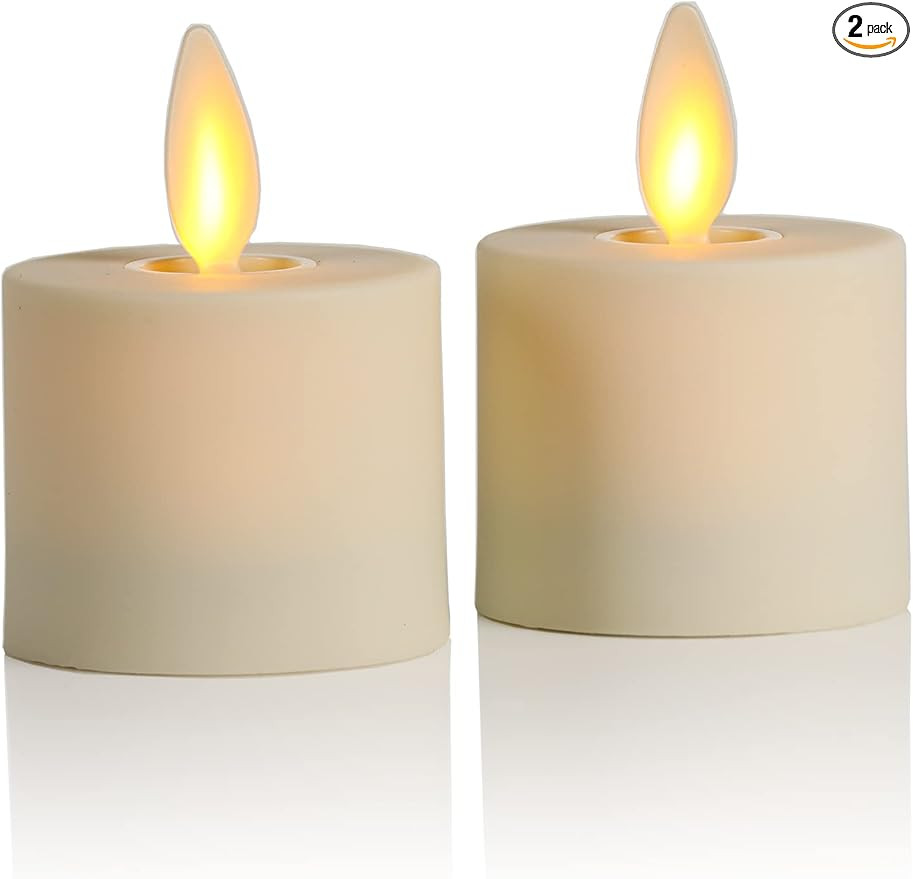 Luminara Moving Flame LED Flameless Tealight (1.4" x 2") Remote Ready Battery Operated Plastic LE... | Amazon (US)