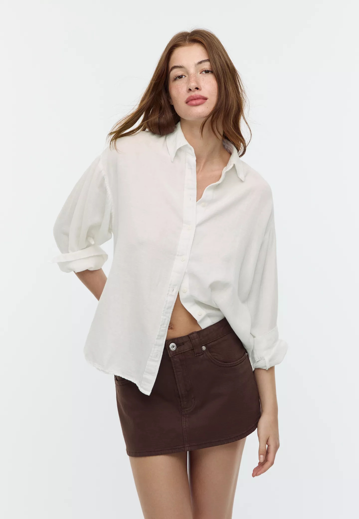 Linen blend shirt | Stradivarius (UK)