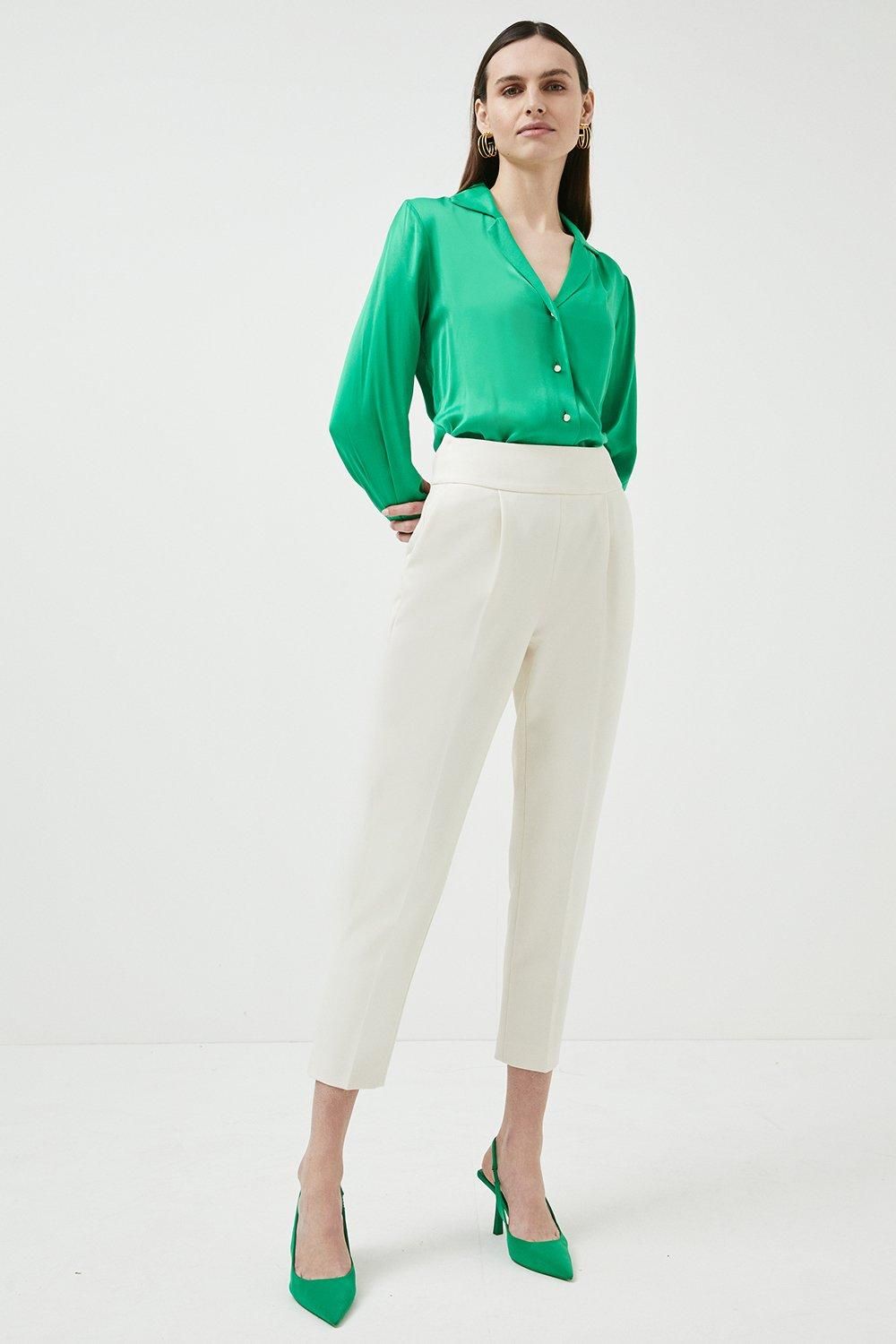 High Waist Tailored Trouser | Karen Millen UK & IE