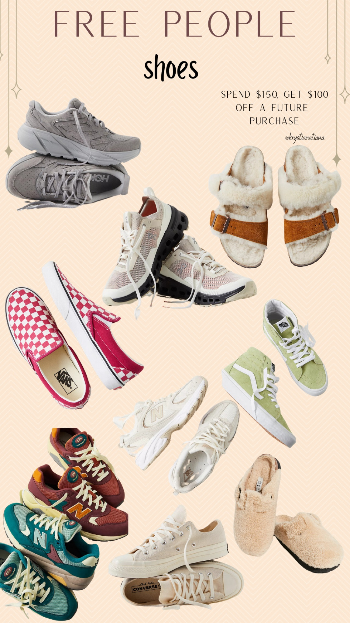 FP Sale :) Spend $150 get $100 off your next purchase!






Free People, Shoes, Shoe addict, sneakers, fashion, comfy style

#LTKshoecrush #LTKGiftGuide #LTKsalealert