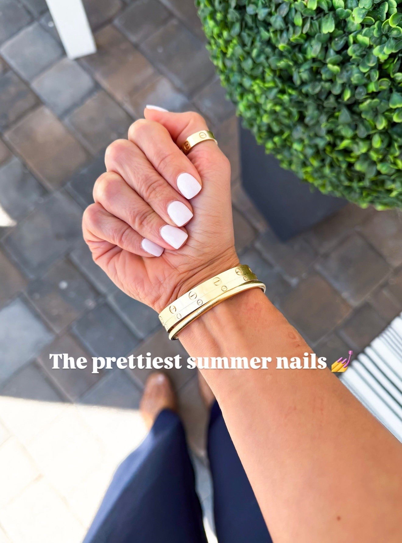 The prettiest summer nails!! This is OPI ‘Let’s Be Friends’. I do gel on my toes and dip powder on my nails. Dip powder is much more durable on my nails than gel or regular polish. Summer nails. Bridal nails. Pinky white nails.

#LTKselfcare #LTKBeauty #LTKSeasonal