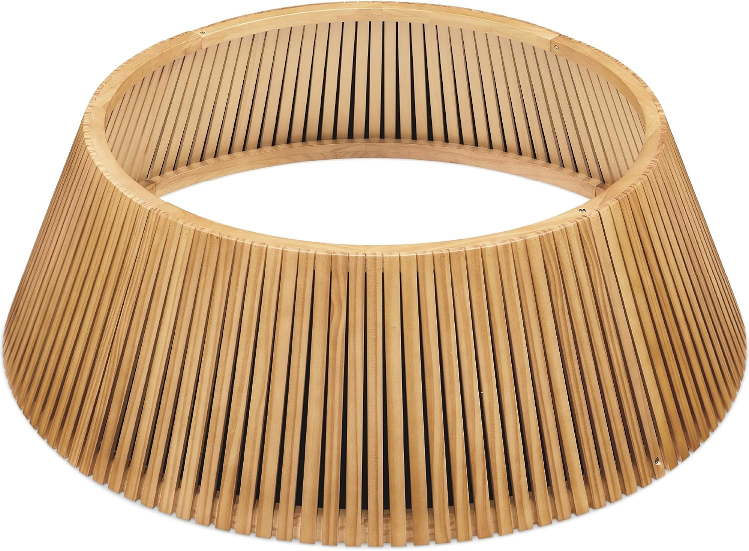 Best Choice Products Christmas Tree Collar, Solid Wood Slatted Tree Skirt Holiday Accessory for Home - Natural | Amazon (US)