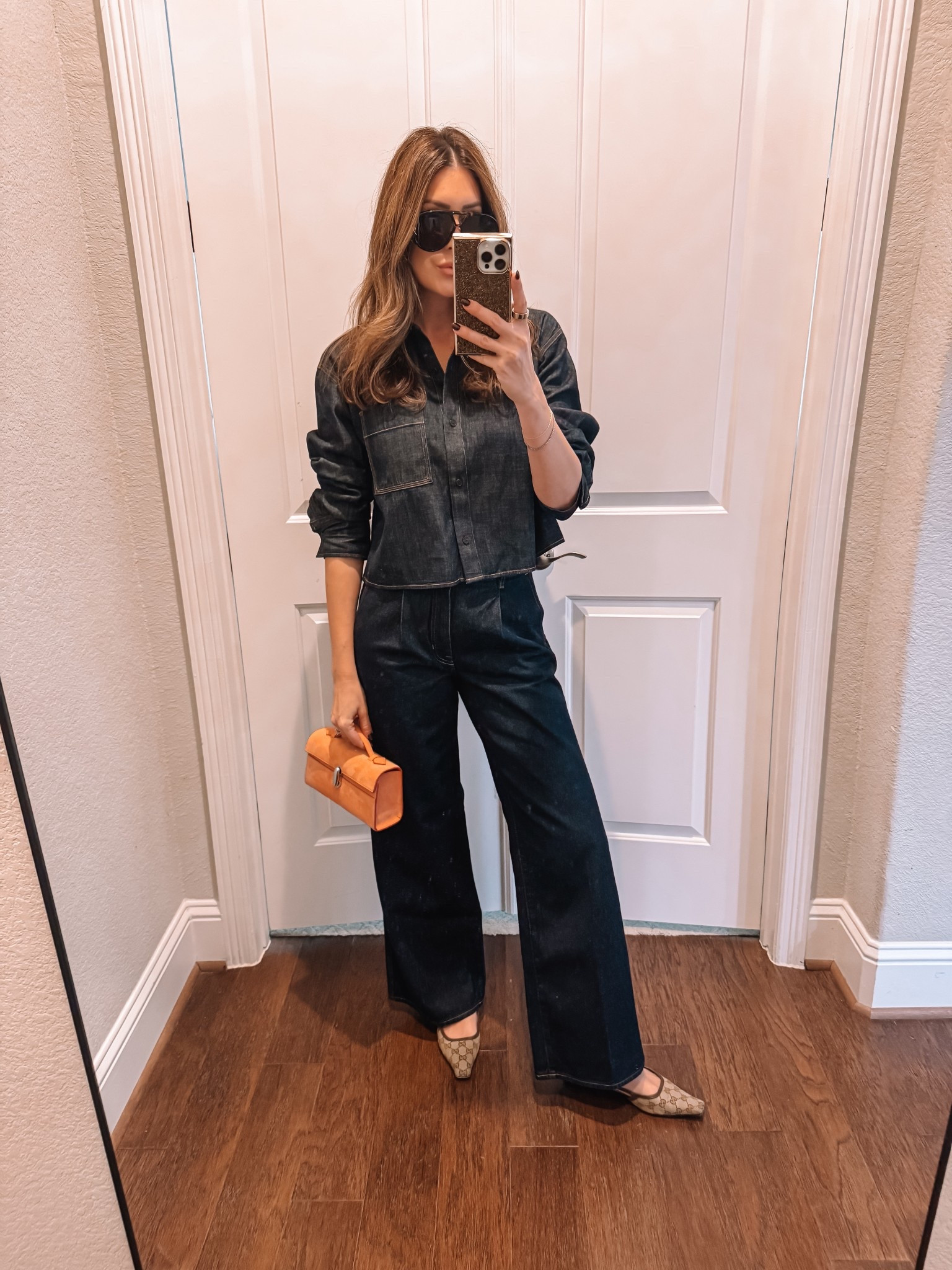 Medium in top, size 4 in jeans 