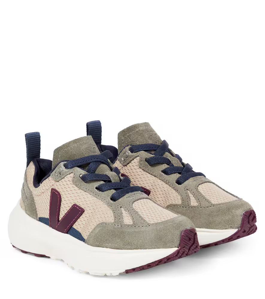 Veja Kids x Bonpoint Canary suede-trimmed sneakers | Mytheresa (US/CA)