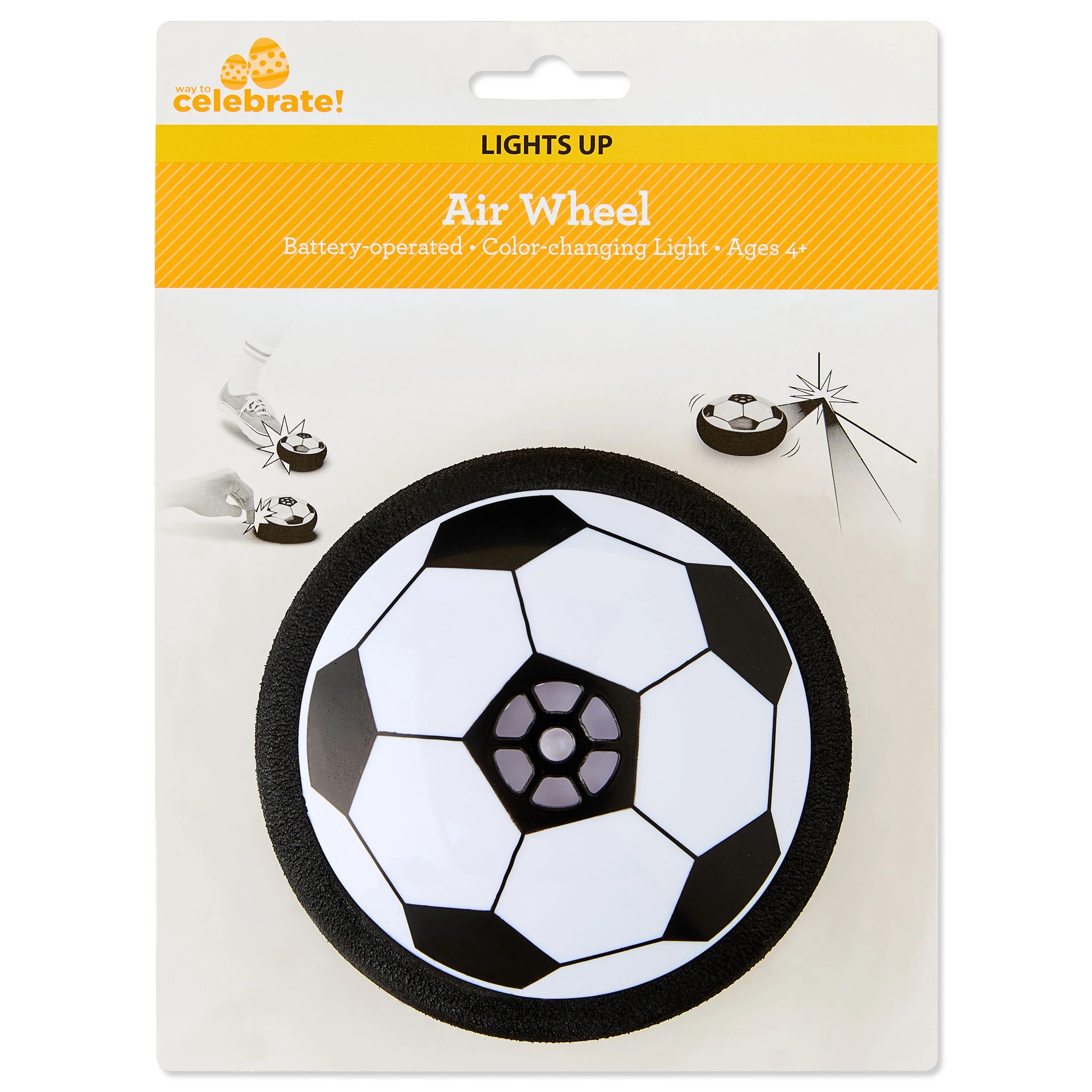 Battery-Operated Light-Up Air Wheel Party Favor, Black and White, Easter by Way To Celebrate | Walmart (US)