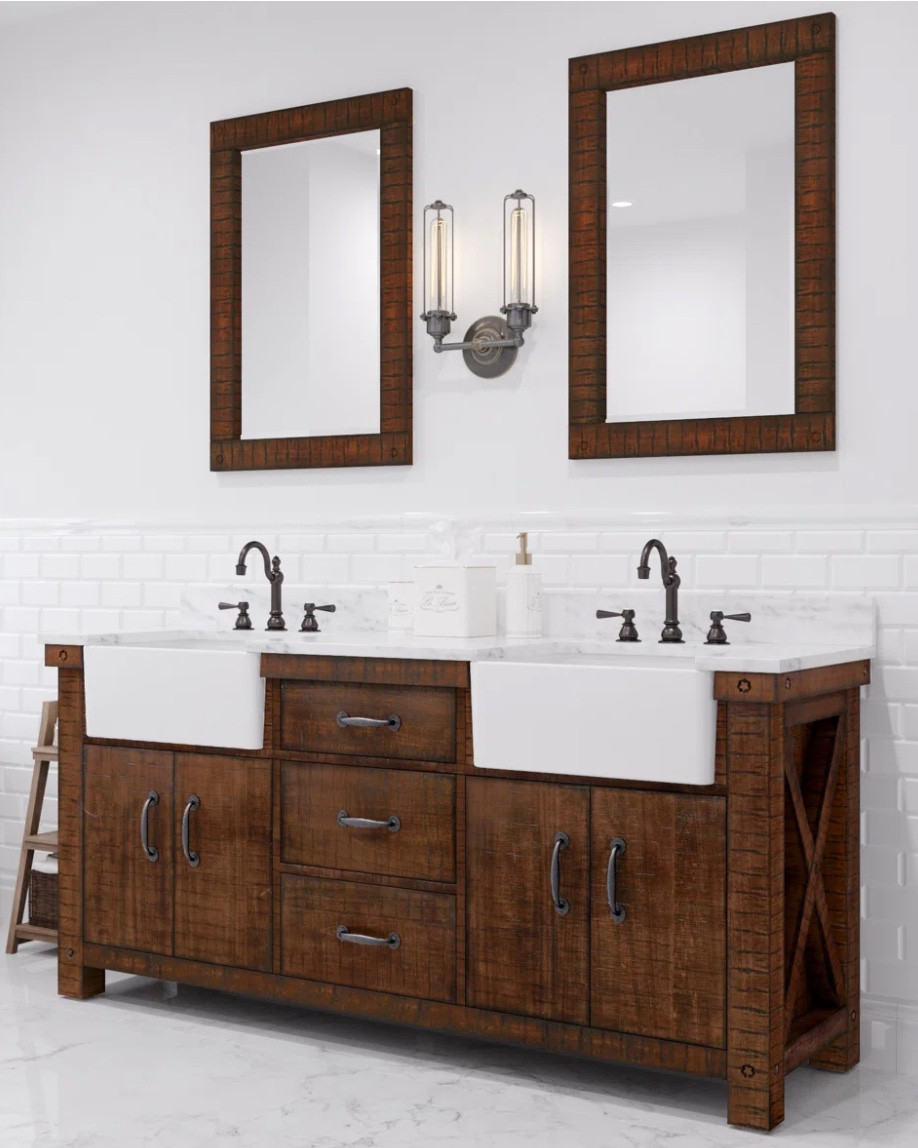 Aiana 72'' Double Bathroom Vanity with Carrara Marble Top

#LTKU #LTKHome #LTKGiftGuide