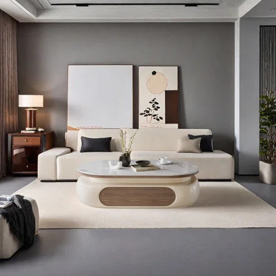 Modern Microcrystalline Stone Coffee Table | Wayfair North America