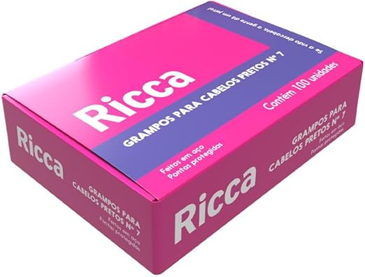 Ricca Grampo Para Cabelo 100 Un. Preto Nº7 | Amazon (BR)
