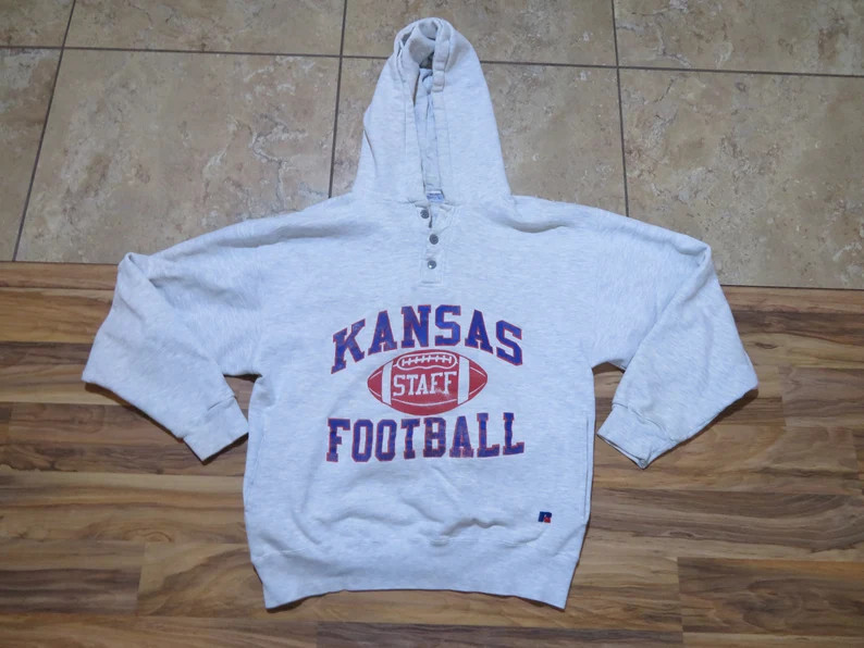 Vintage Kansas University Jayhawks Football Staff Gray Blue - Etsy | Etsy (US)