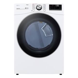 LG Electronics 7.4 cu. ft. Ultra Large Capacity White Smart Electric Vented Dryer with Sensor Dry... | The Home Depot