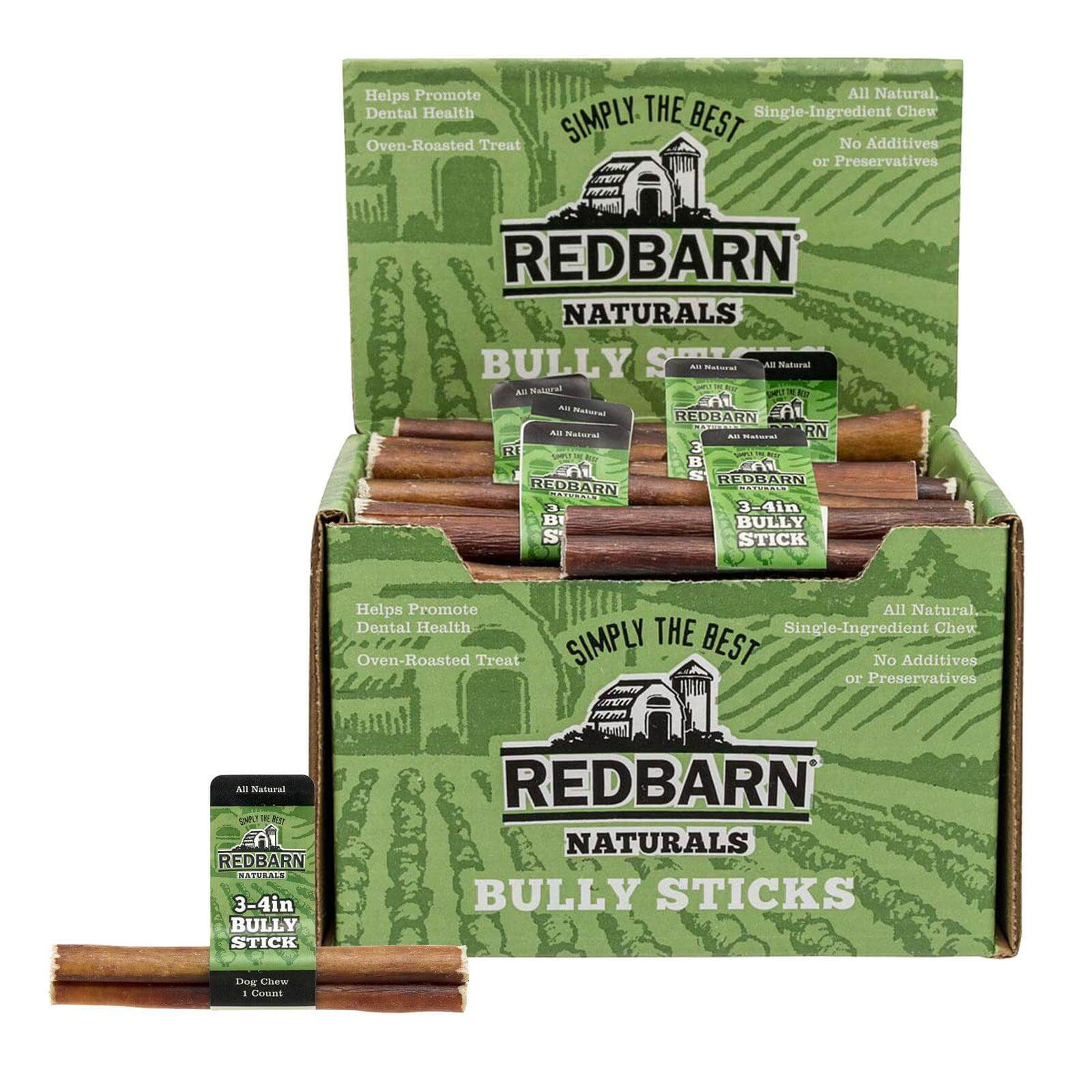 Bully Stick 3-4" - Case of 65 | Redbarn Pet Products