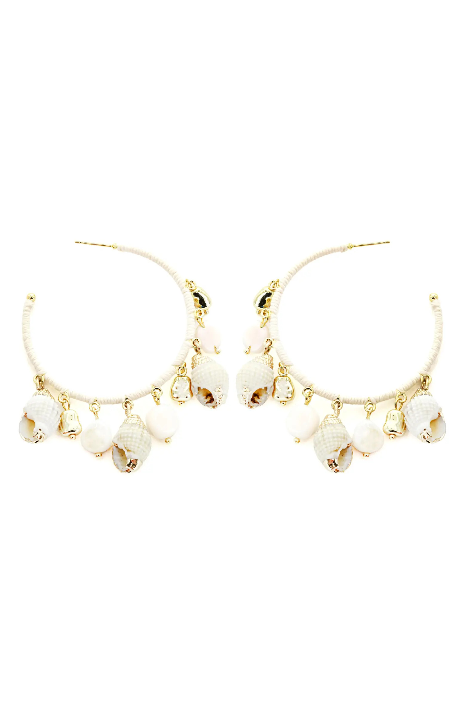 Panacea Shell Hoop Earrings | Nordstrom | Nordstrom