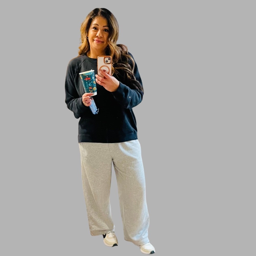 Oatmeal to go out of a take out coffee cup and a protein bar and full on sweats at work…it be like that sometimes. 

#LTKdayinmylife #LTKActive #LTKmorningroutine