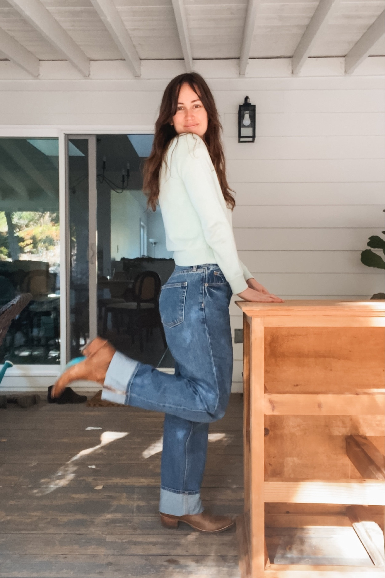 Necklace @seladesigns code: ALEX10
Sweater thrifted vintage gap 
Jeans TTS loose fit 100% cotton fair trade. 
Boots go with your bigger size for comfort  

#LTKShoeCrush #LTKFindsUnder50