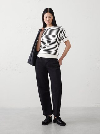 Striped Forever Sweater T-Shirt | Banana Republic Factory