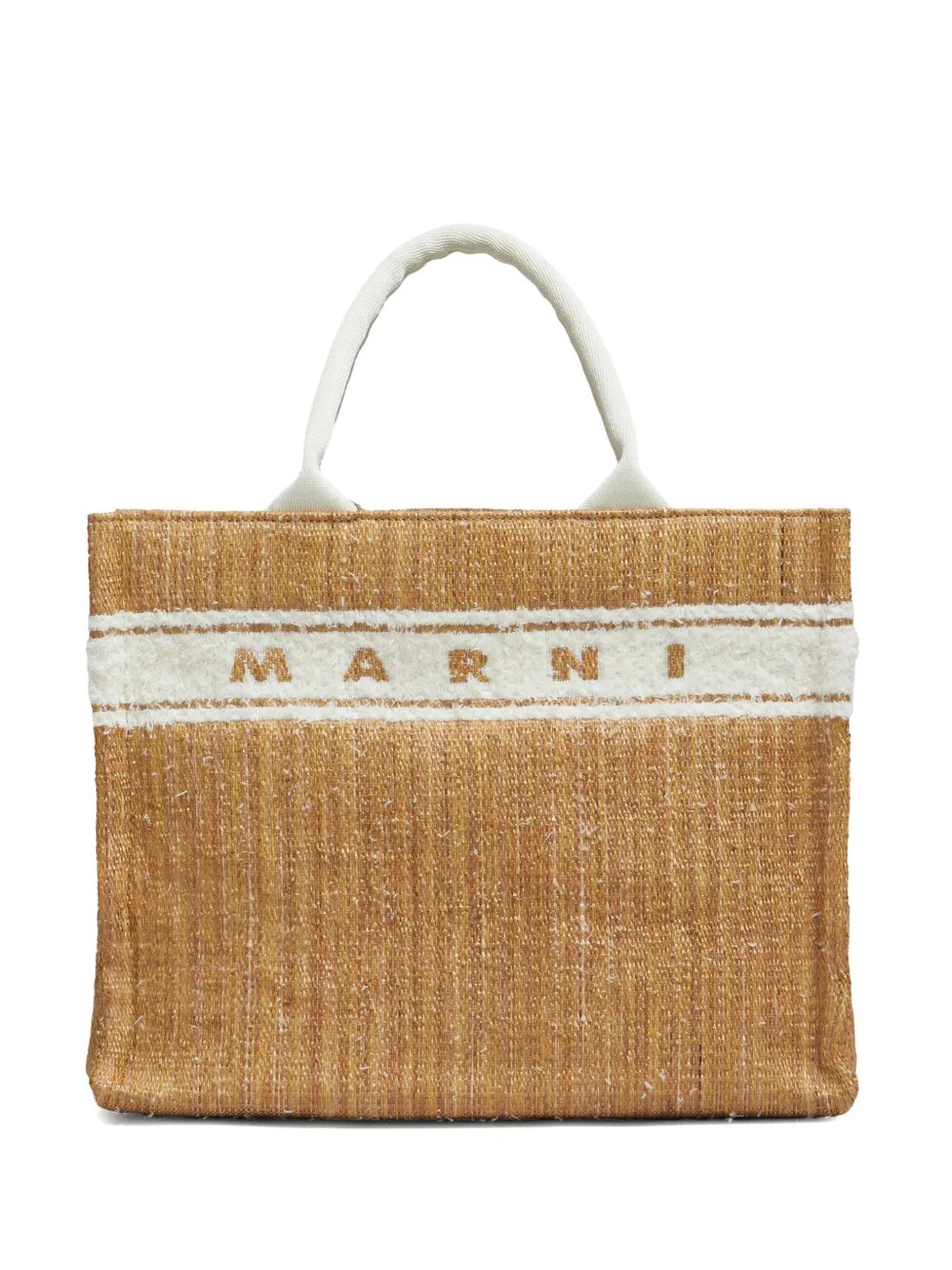 Marni Embroidered Logo Tote Bag | Neutrals | FARFETCH UK | Farfetch Global