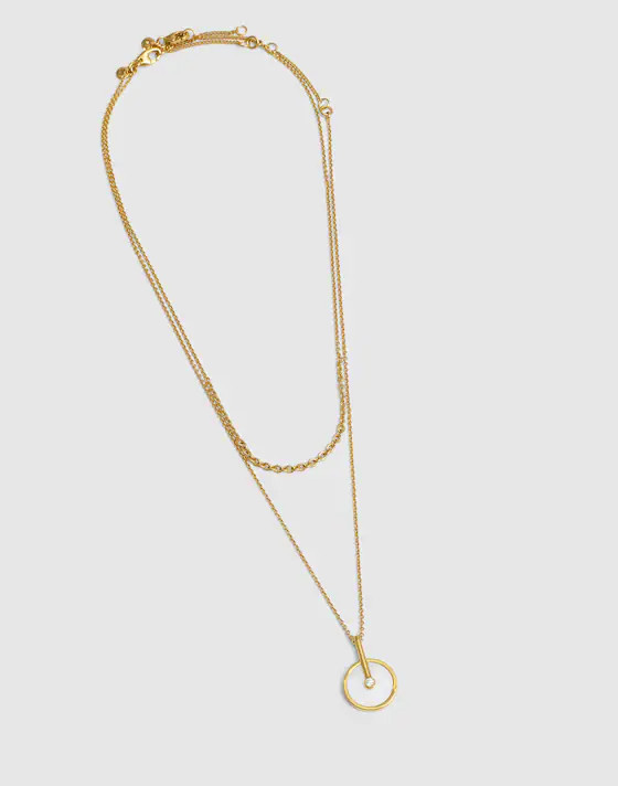 Two-Pack Stone Inlay Coin Necklace Set | Madewell