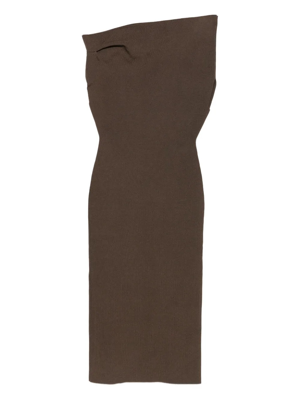 ARMARIUM asymmetric-neckline Midi Dress | Brown | FARFETCH RS | Farfetch Global