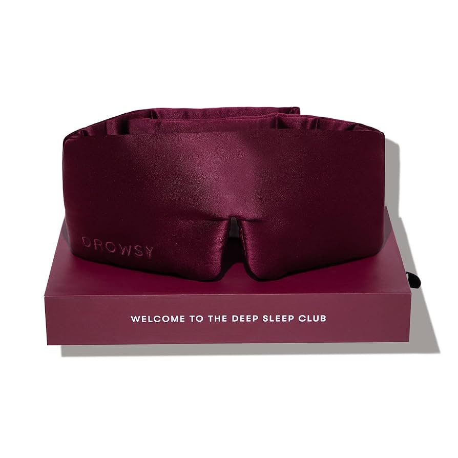 DROWSY Silk Sleep Mask. Face-Hugging, Padded Silk Cocoon for Luxury Sleep in Total Darkness. (La ... | Amazon (US)