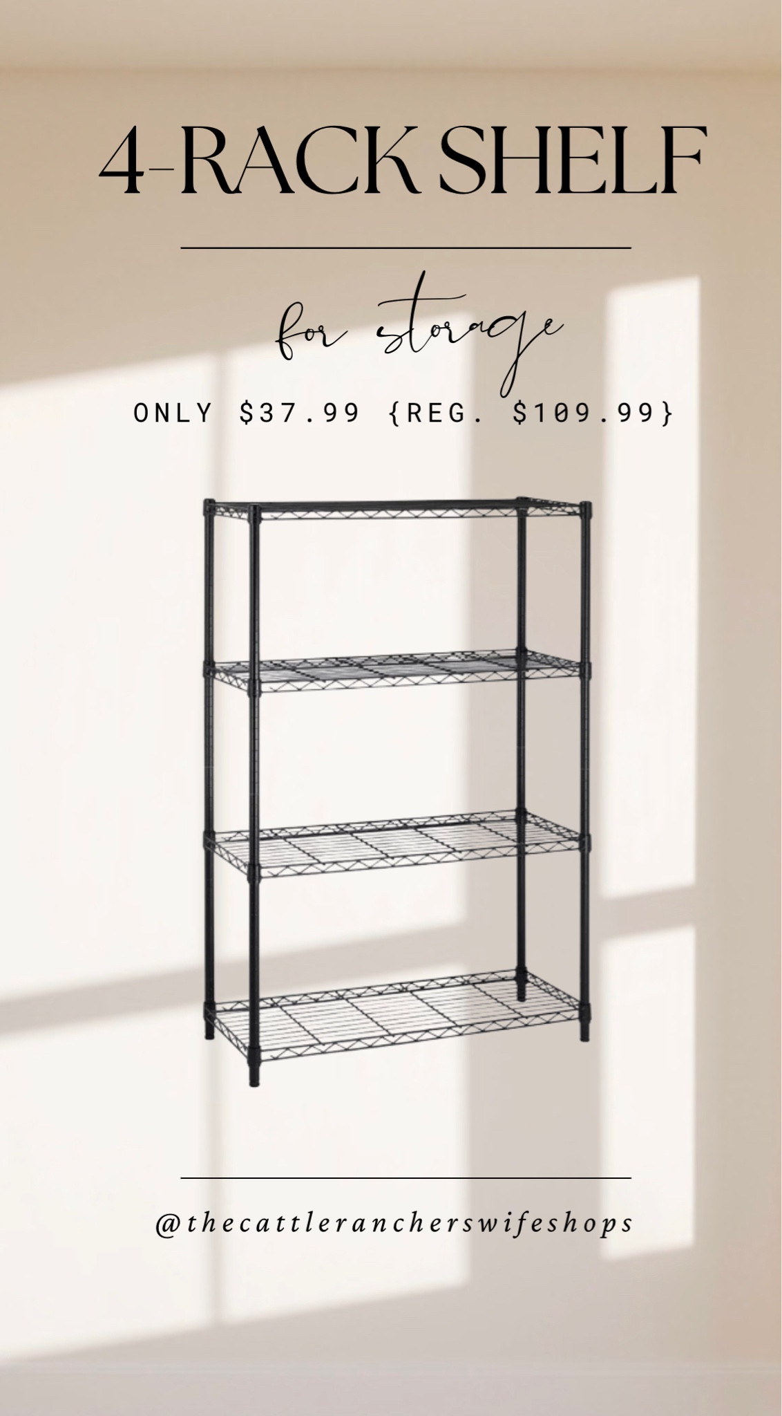 Ready to get organized? These storage racks are perfect for garage and basement areas and the price is excellent! #storage #garagestorage #basementstorage #wireshelf #shelf shelving #organization #LTKfarmhouse #farmhouse 

#LTKhome #LTKfindsunder50 #LTKsalealert
