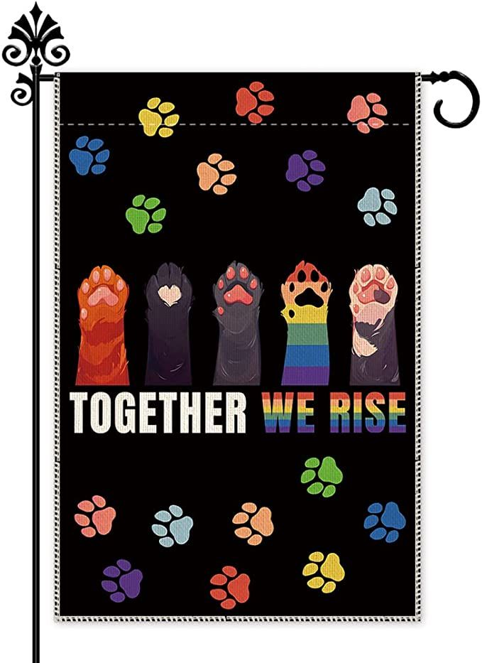 Hafhue Together We Rise Lift Each Other Up Welcome Garden Flag Yard Outdoor Farmhouse Decorations... | Amazon (US)