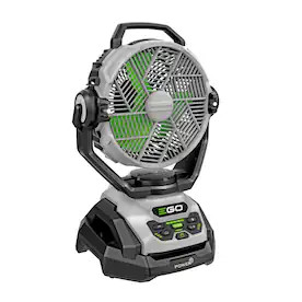 EGO 10-in 56 -Volt 5 -Speed High Velocity Indoor/Outdoor Grey/Green Oscillating Misting Jobsite F... | Lowe's