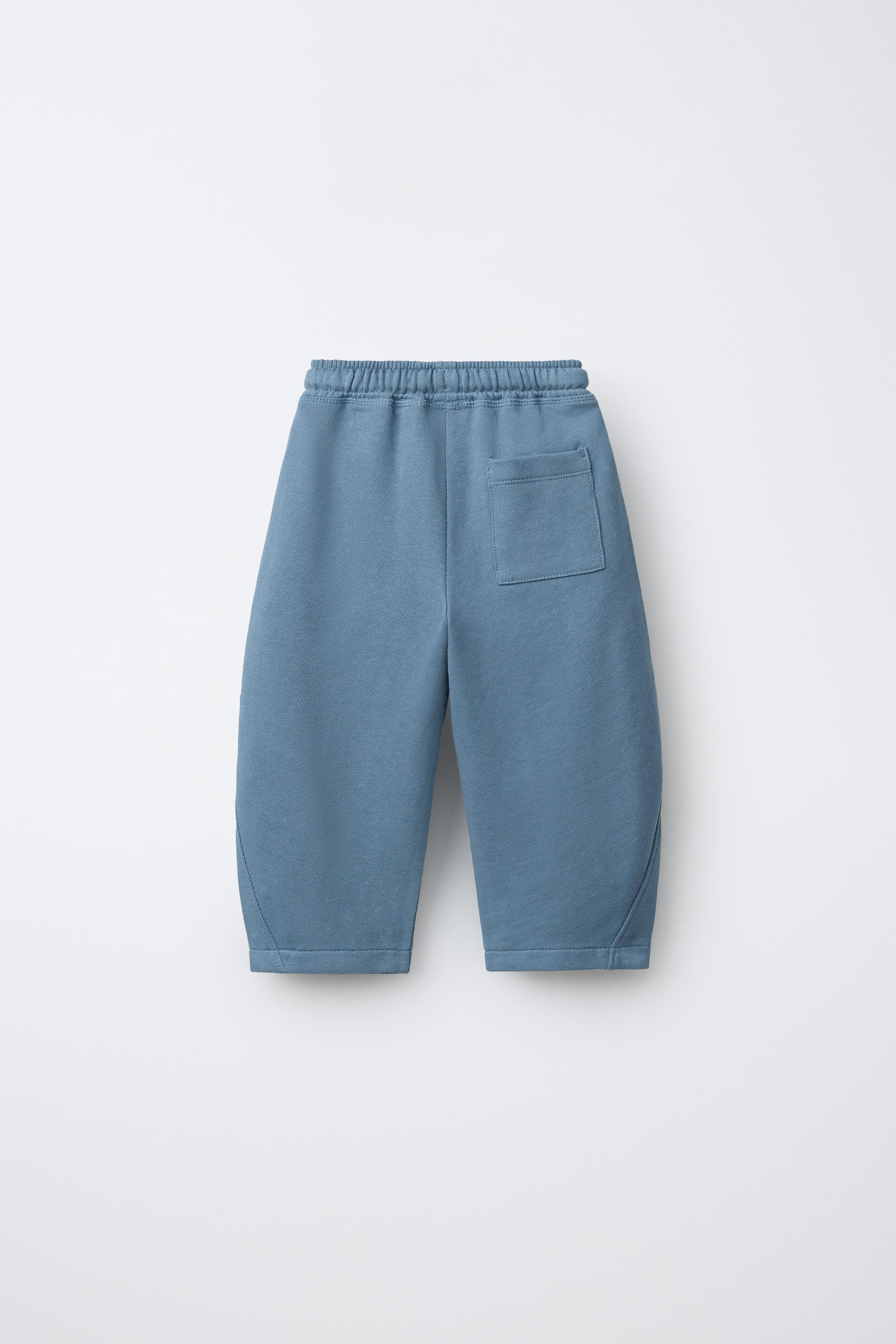 BARREL PLUSH PANTS WITH LABEL | Zara US
