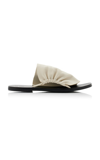Gathered Leather Slides | Moda Operandi (Global)