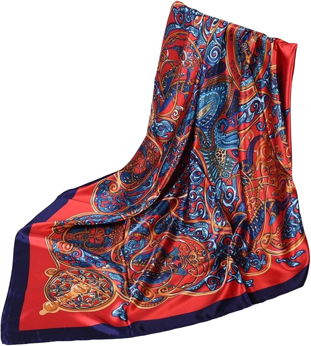 Headband Boho Bandanas Printed Women Scarf Bandana Scarves Silk Feeling Scarf Head Scarves for Wo... | Amazon (US)