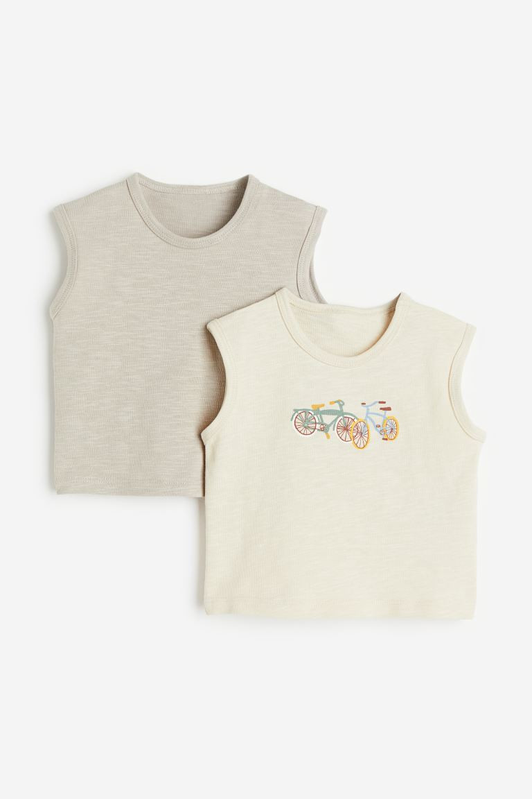 2-pack Slub Jersey Tank Tops | H&M (US + CA)