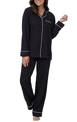 PajamaGram Womens Pajamas Set Plus Size - Plus Size Womens Pajamas, Blk/Gray, 3X | Amazon (US)