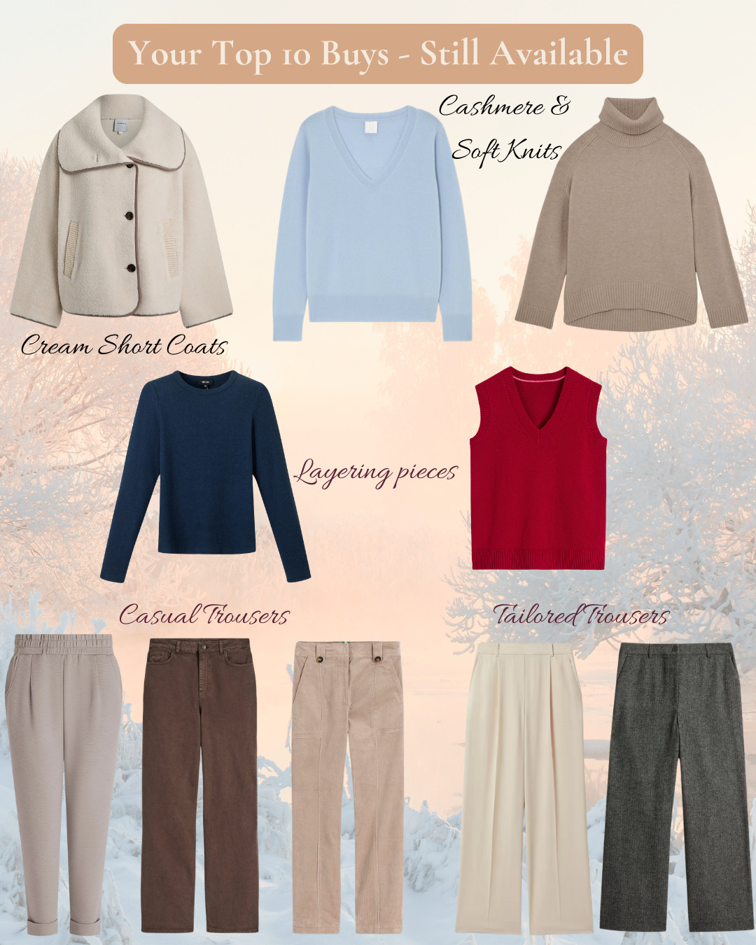 The pieces you have loved and bought this season, from cashmere and soft knits, to layering pieces, winter white jackets to trousers - including tailored, tweed, cords and jeans. 

 #LTKuk #LTKwinter #LTKover50style