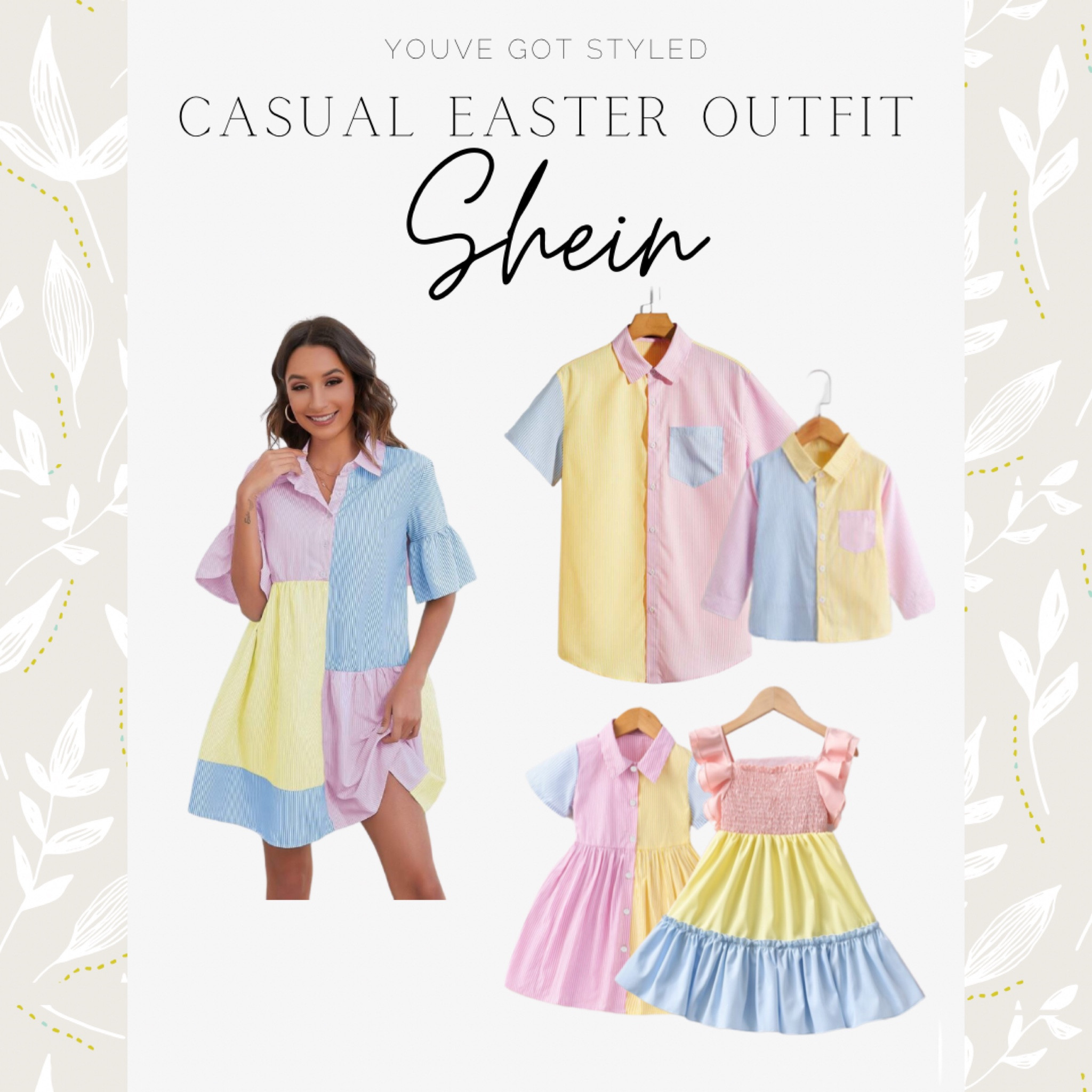 Matching styles at Shein - I love it! Since I’m a Floridian and it gets hot so fast so soon, I went a cooler more casual route this year. Loving all the color block stuff do you? Also - Sheins kids clothes are ahhhmazing! 

#LTKSeasonal #LTKSale #LTKstyletip