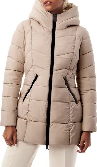 Bernardo Walker Hooded Water Resistant Puffer Jacket in Kelly Green at Nordstrom, Size X-Small | Nordstrom