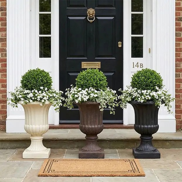 Rustic Garden Pedestal Planter | Antique Farm House