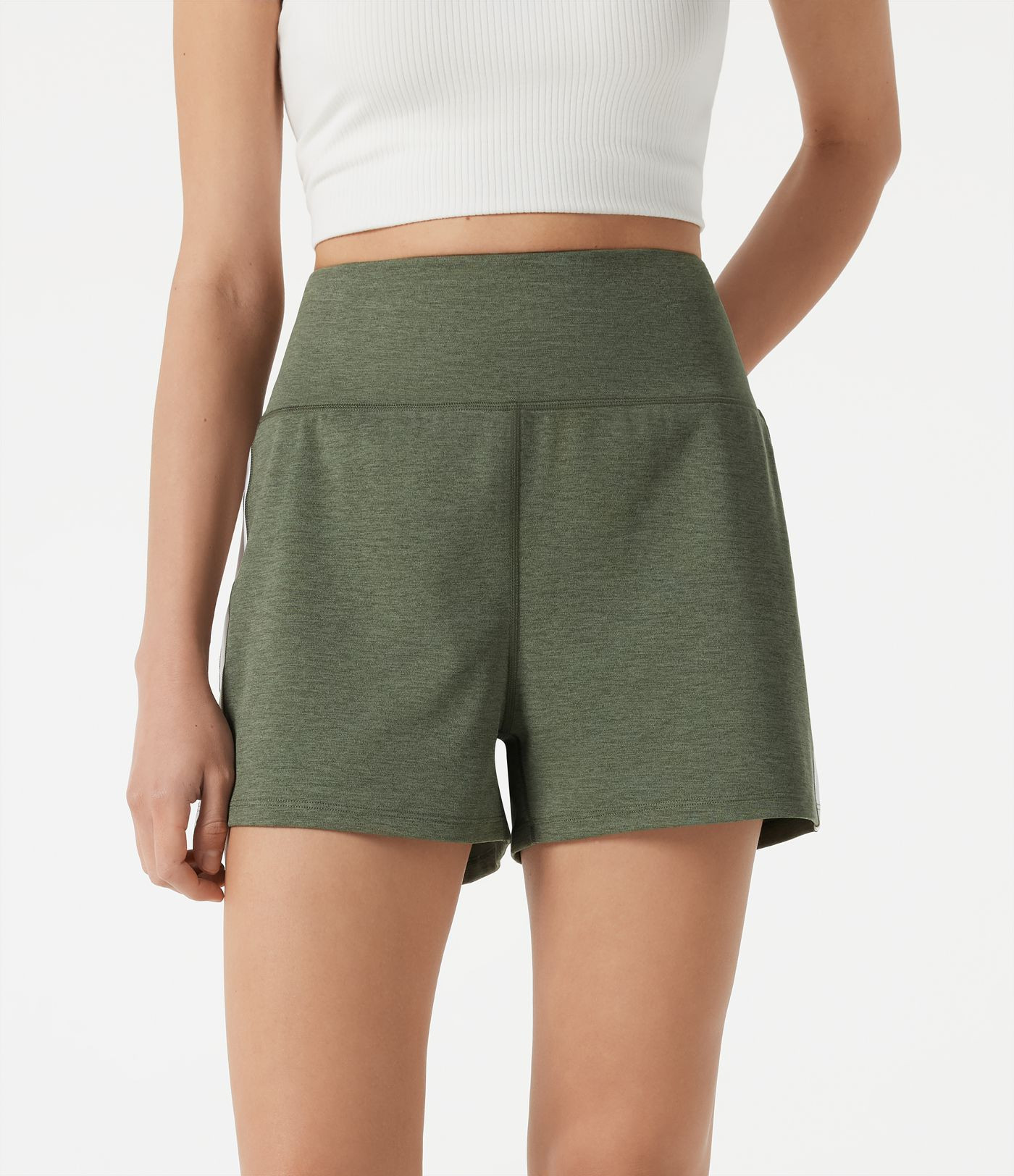 Women\u2019s High-waisted Side Stripe Quick Dry Workout Baggy Shorts with Pockets - Halara | HALARA