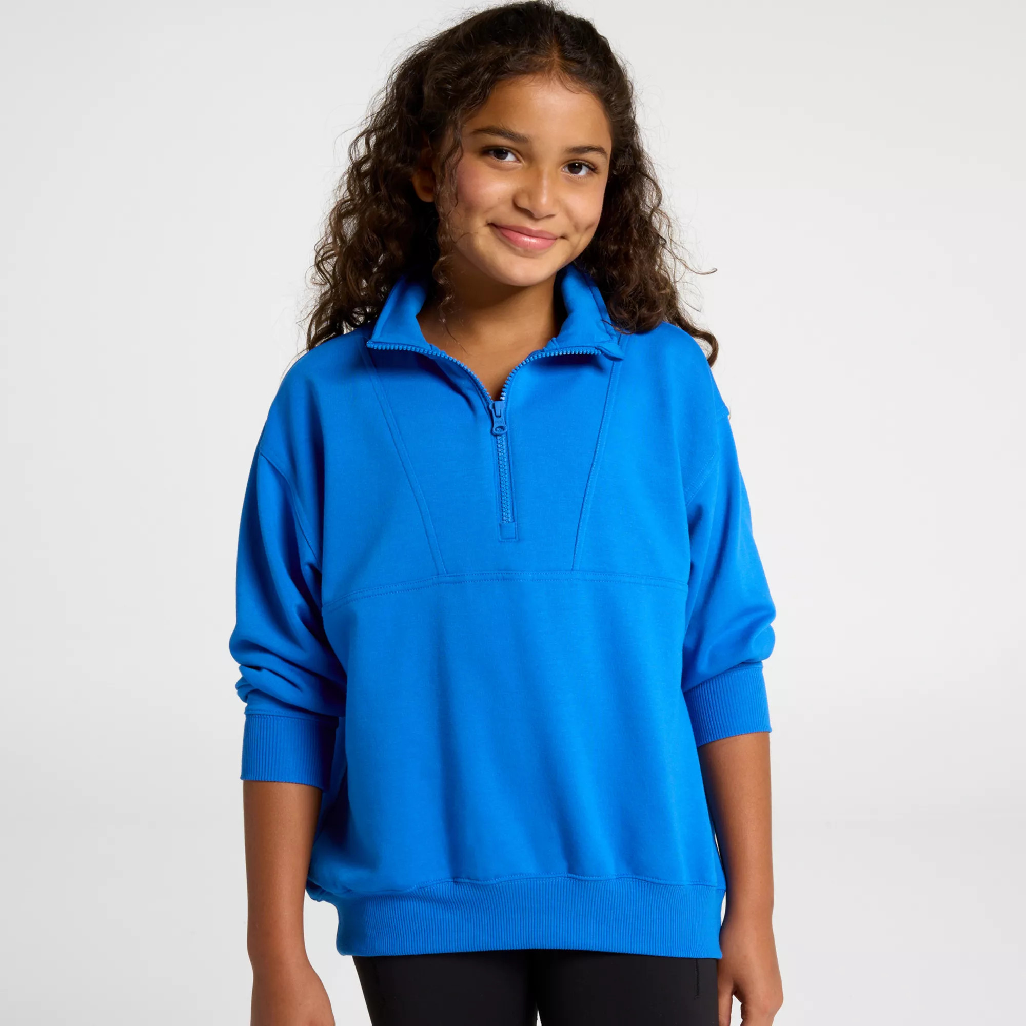 DSG Girls' So Soft 1/2 Zip Top, Large, Vibrant Blue | DICK'S Sporting Goods