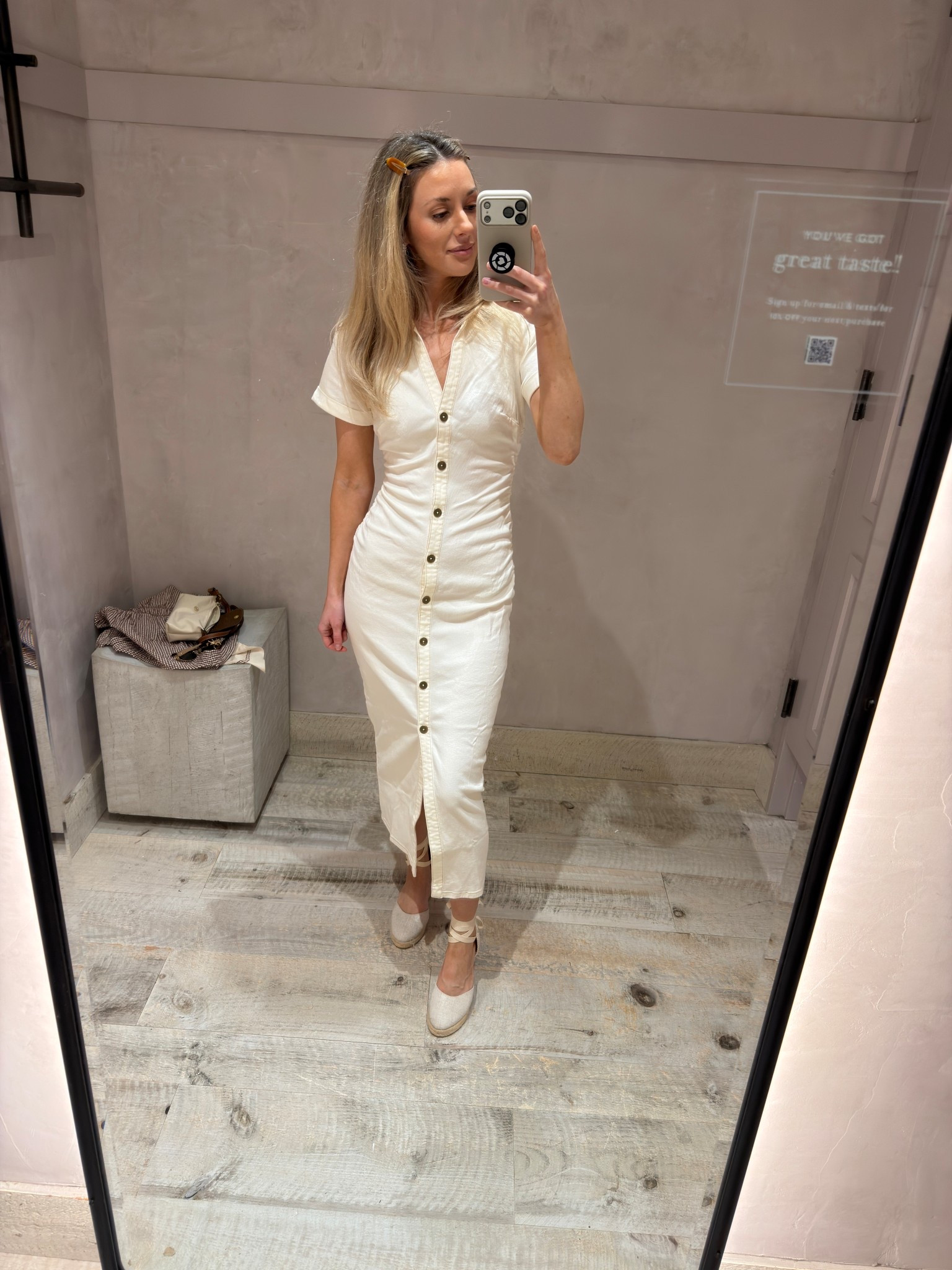 Love this anthro dress find ✨ also comes in dark denim wash

#LTKootd