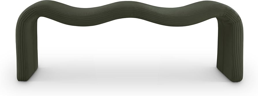 Meridian Furniture 22097Green Willow Collection Modern | Contemporary Bench with Soft Green Micro... | Amazon (US)