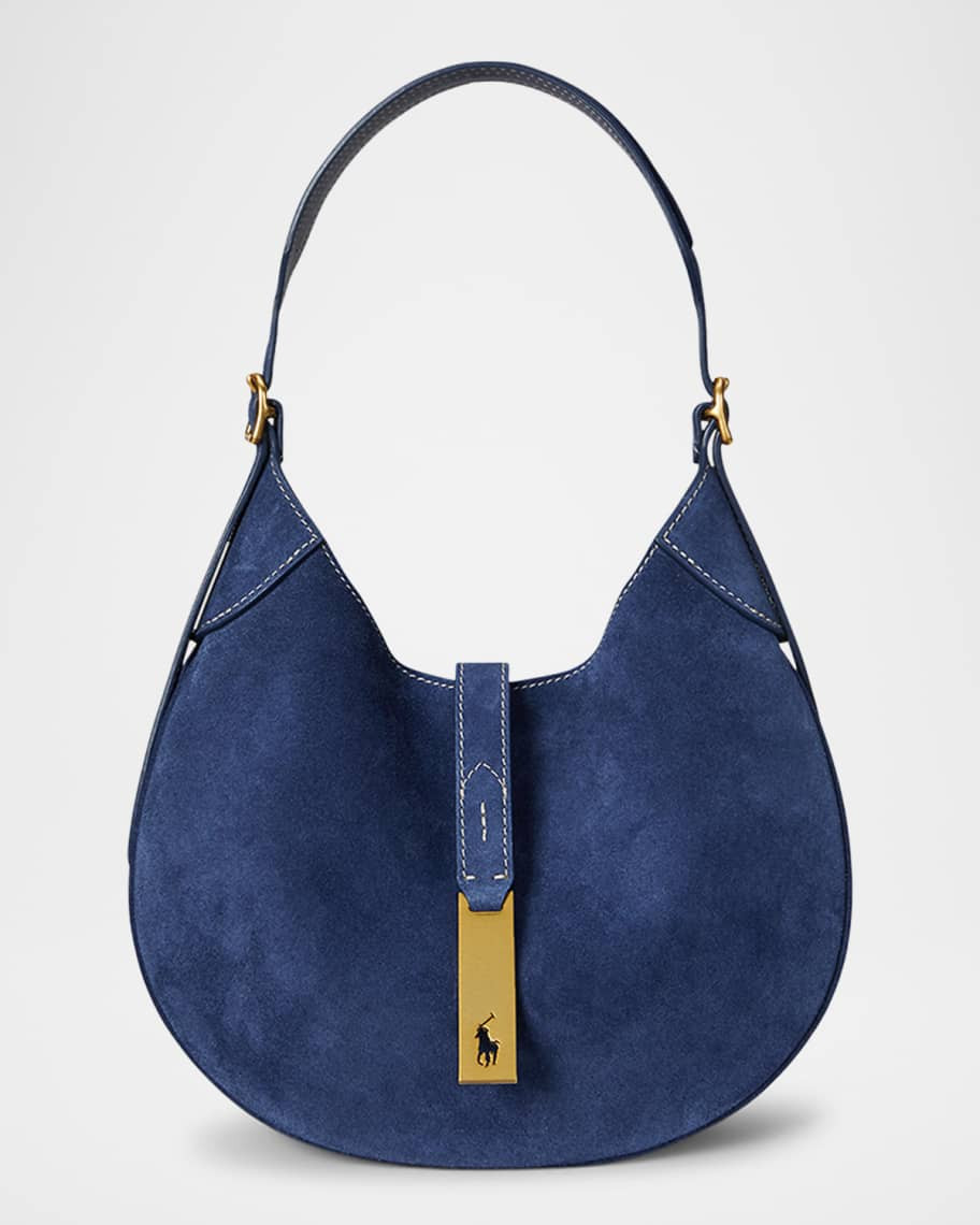 Polo Ralph Lauren Polo ID Small Suede Shoulder Bag | Neiman Marcus
