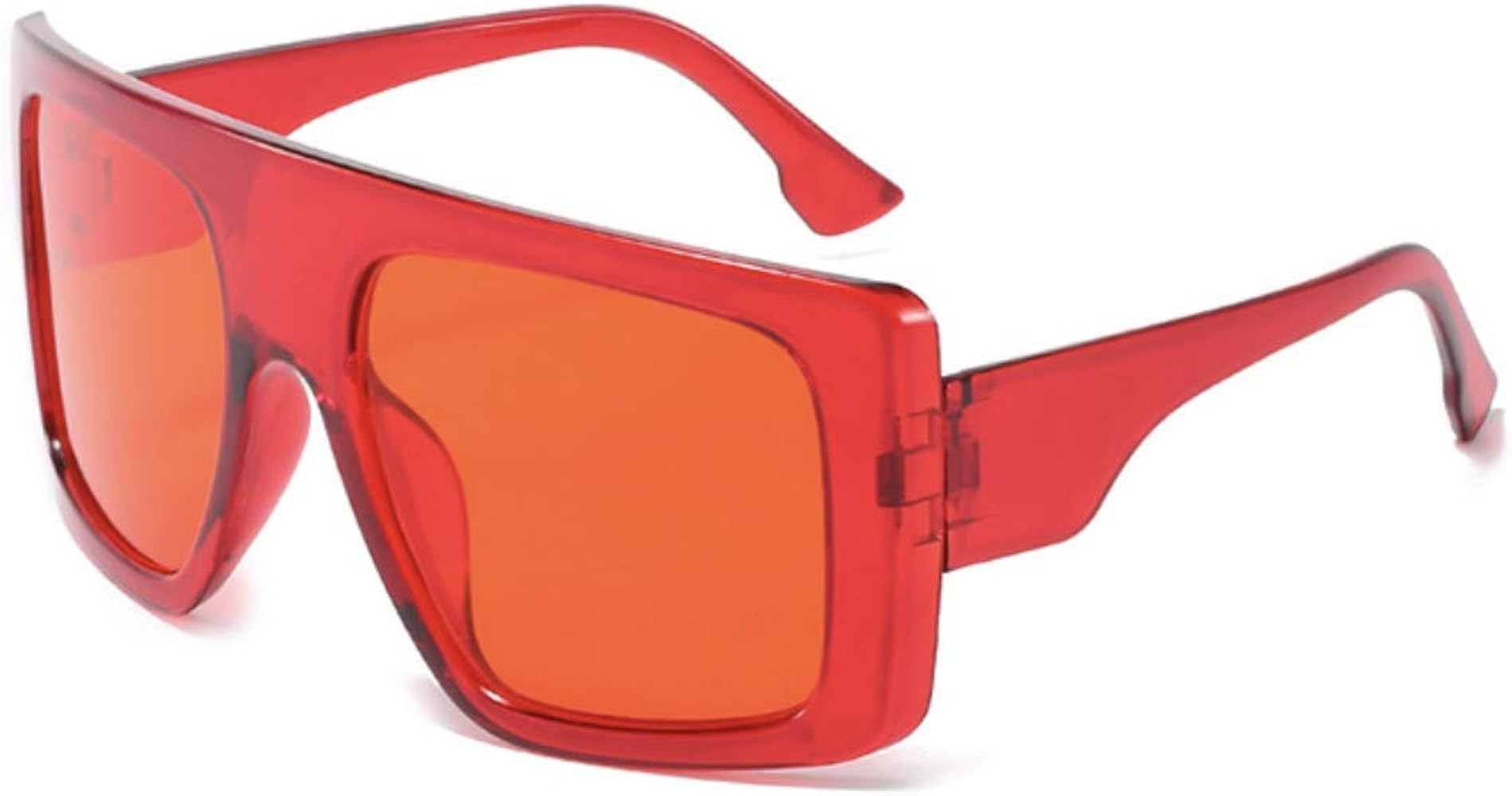 W&Y YING Oversized Square Baddie Large Womens Sunglasses for Men Fashion Flat Top Baddie Shades | Amazon (US)