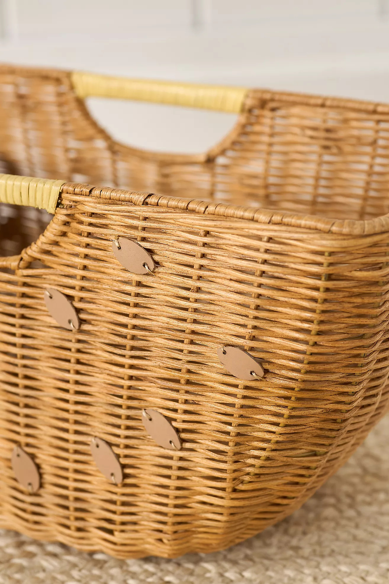 Watermelon Woven Wicker Basket | Anthropologie (US)