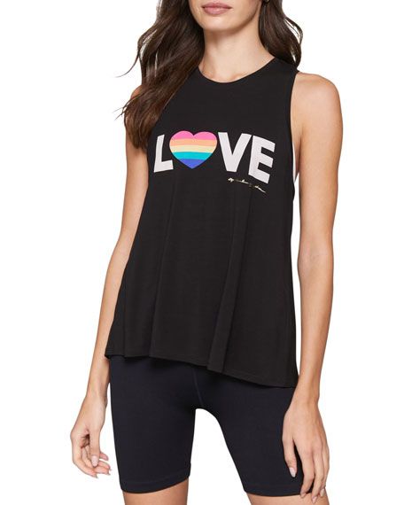 Spiritual Gangster Love Dream Tie-Back Active Tank | Neiman Marcus