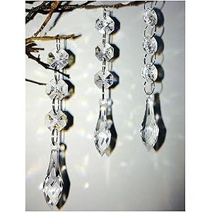 Hot 30PCS Acrylic Crystal Beads Garland Chandelier Hanging Wedding Party Celebration Decor (Style... | Amazon (US)